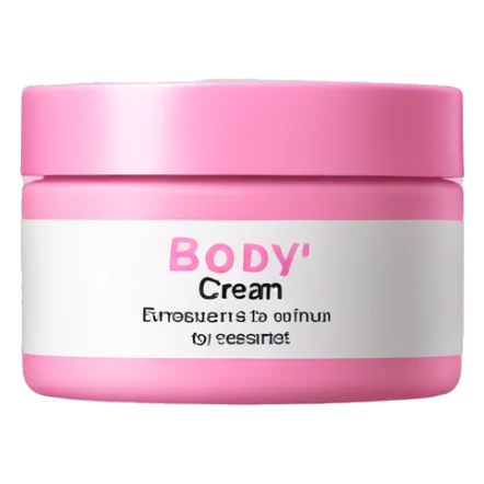 Pink body cream sticker
