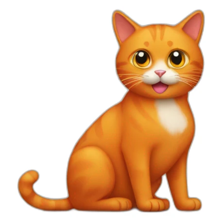 Orange cat and dark cat sticker