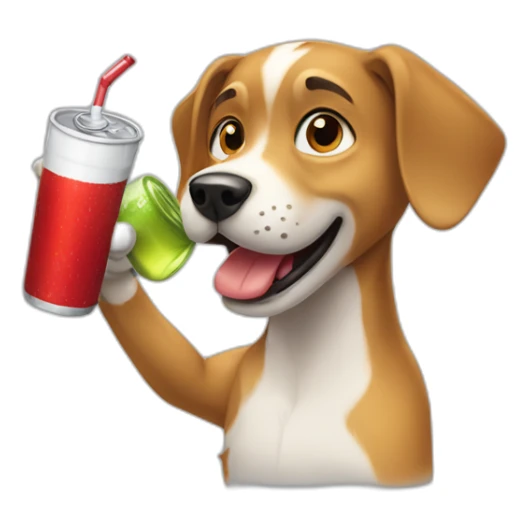 Dog who drink coca sticker