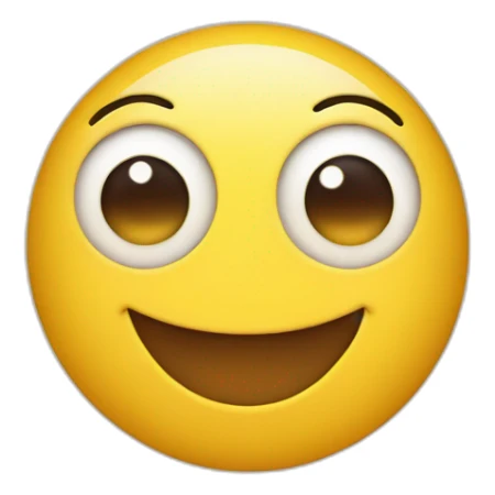 Smiling face with smiling eye and three heart sticker