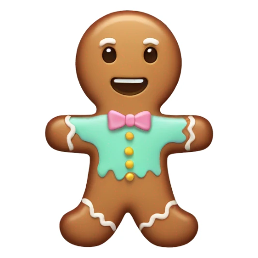 Pastel gingerbread man sticker