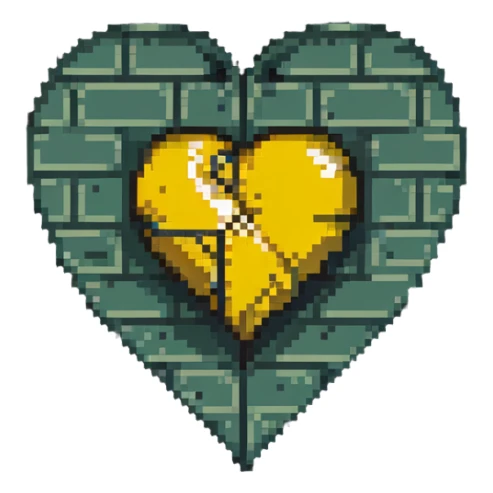 Wu-Tang Clan logo inside a heart sticker