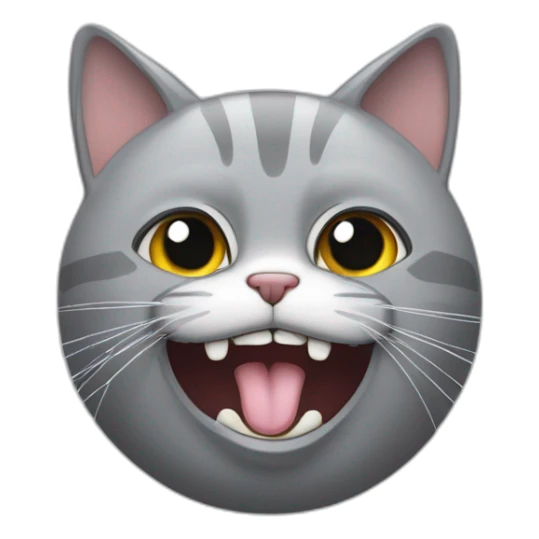 Gros chat gris avec l’air méchant sticker