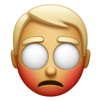 Emoji with bloodshot eyes sticker