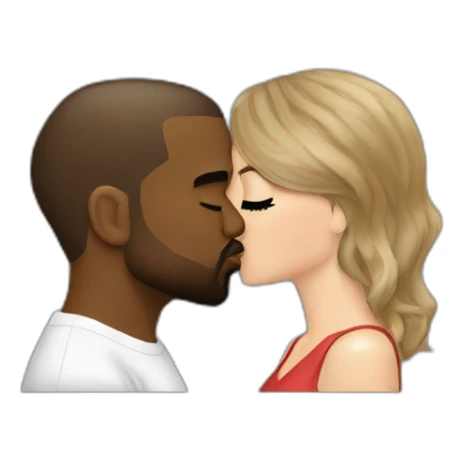Taylor Swift kissing Kanye west sticker