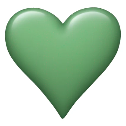 Sage green heart sticker