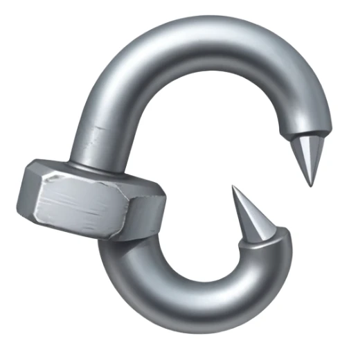 small fat metal nail with a bent shaft sticker