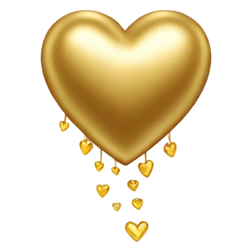 gold heart  sticker