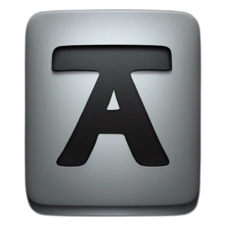 The letter “F” sans-serif bold with black background sticker