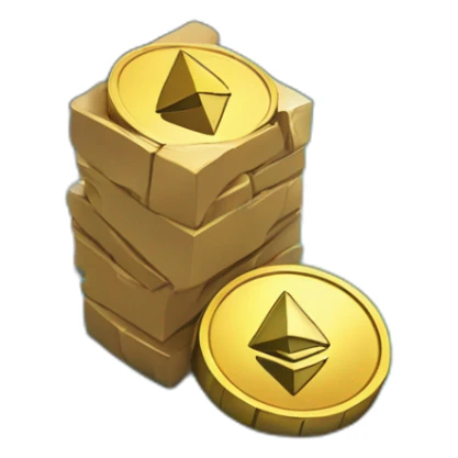 Ethereum coin on planet globe 1 coin  sticker