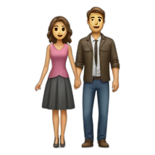 homme qui protége une femme sticker