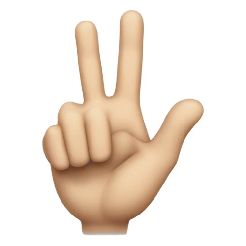 3 fingers up, middle finger up index finger up and thumb up sticker
