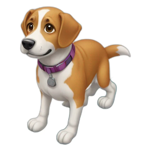 Un chien qui fait du snowboard  sticker