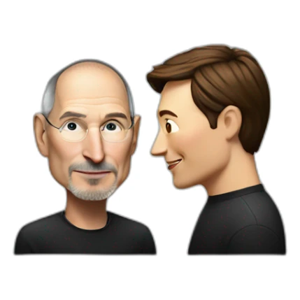 Steve Jobs with elon musk sticker