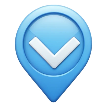 Verificación azul con un chulito blanco  que el emoji s|a sticker