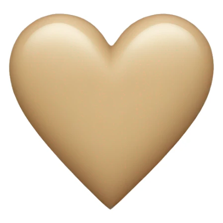 Beige heart  sticker