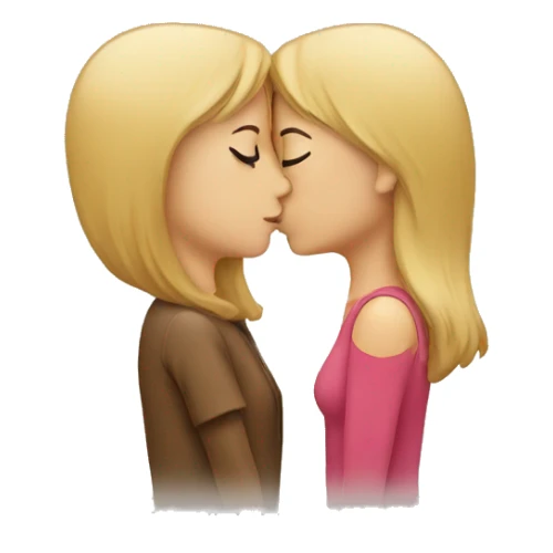 Woman kissing  sticker