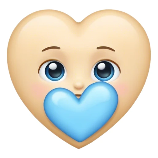 baby blue heart sticker