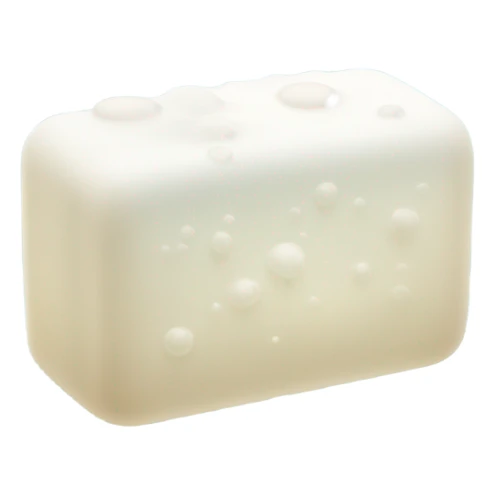  white bar of soap with bubbles sticker