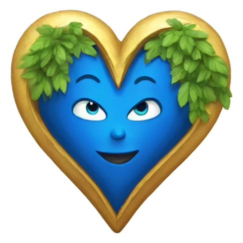 Corazon azul sticker