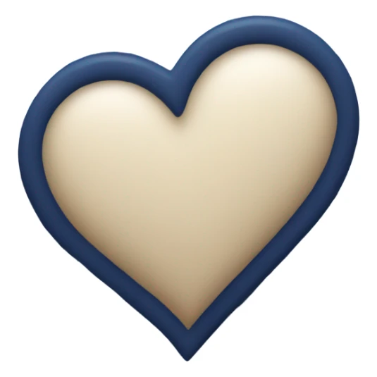 Navy blue coastal heart sticker
