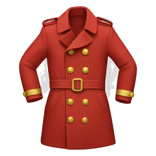 Red trench coat with gold buttons  sticker