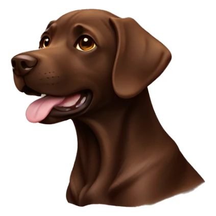 Dog Labrador color chocolate  sticker