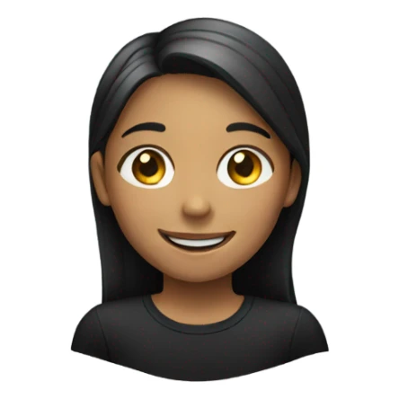 smiling girl in black shirt sticker