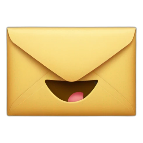 A smiling envelope character with arms and legs sticker