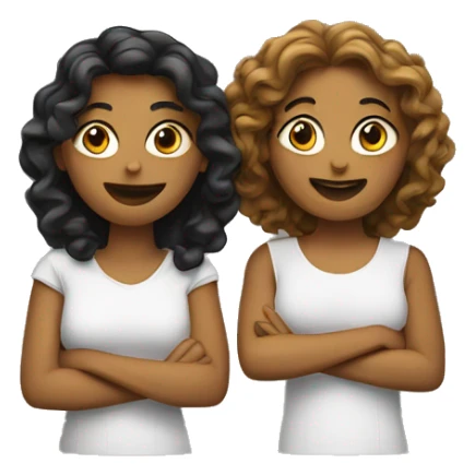 two woman are byin sticker