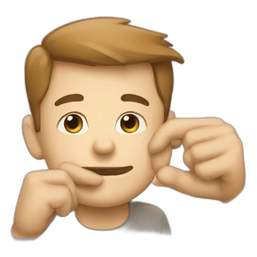 Lettre m fait avec des doigts sticker