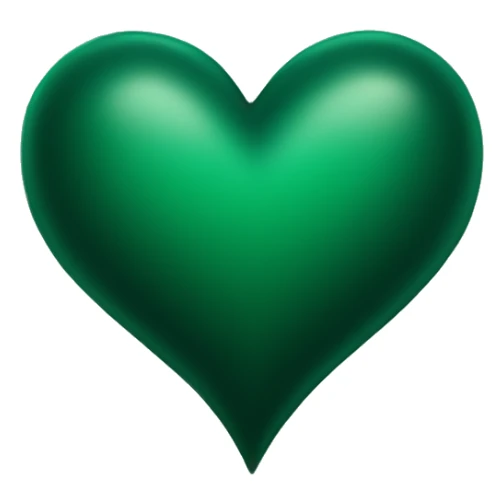 Dark green heart sticker