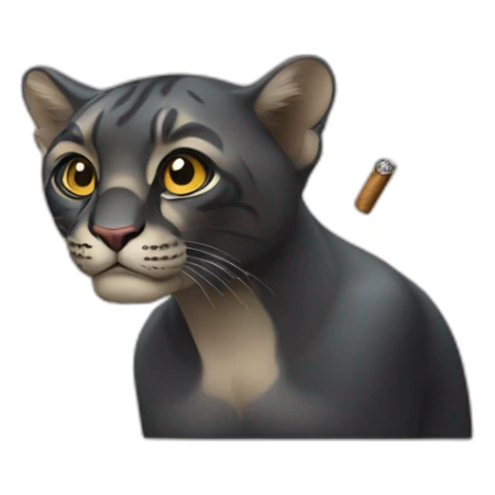 Panthère qui fume le cigare  sticker