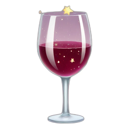 glass of wine full of stars sticker