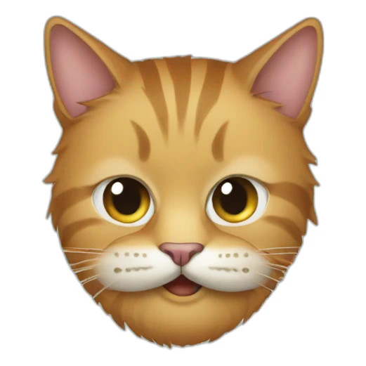 cat head in a slice of beard sticker