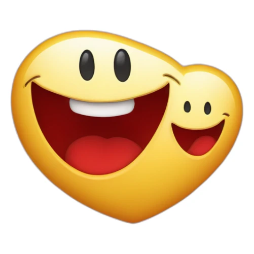 Cœur rouge avec des emoji bisous sticker