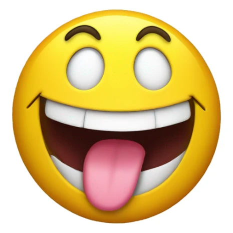 Smiley with his tongue that says belly on it  sticker