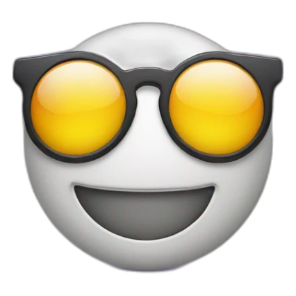 crescent notification with sunglasses and an open smile sticker