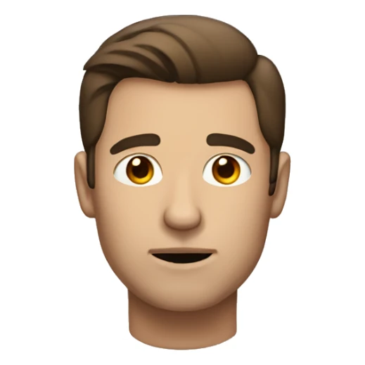 men with brown hair giving side eye sticker