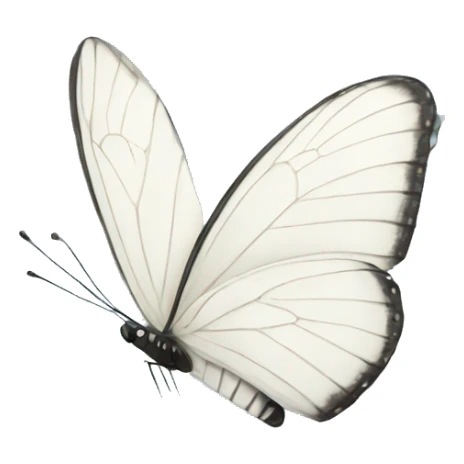 white butterfly flying in snow sticker
