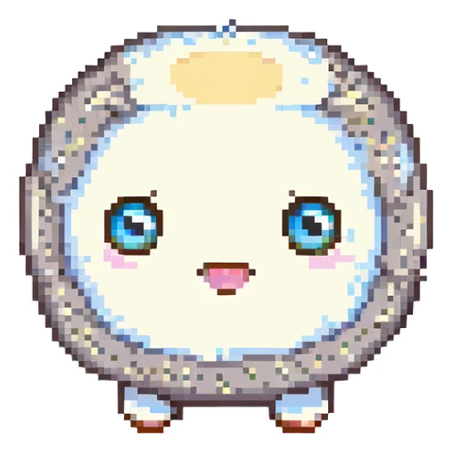 A cute mochi character with eyes sticker