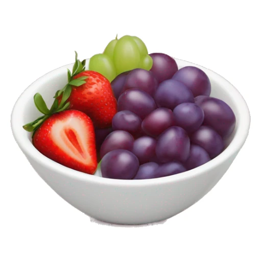 fruit yogurt bowl with strawberries and grapes sticker