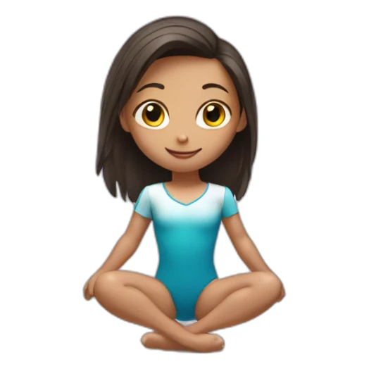 Girl on gymnastics beam sticker