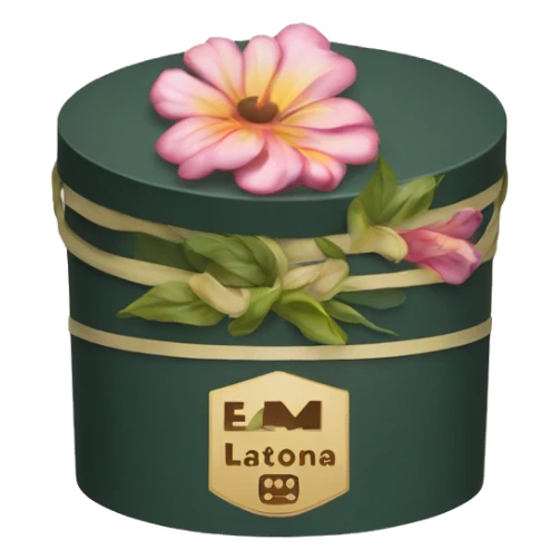 latona flowers hat box with latona.am logo sticker