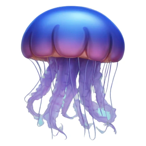 Jellyfish blue with lobster blue  sticker