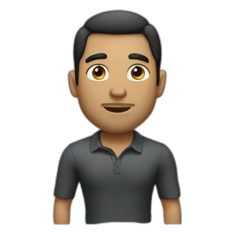 boss dad dark hair sticker