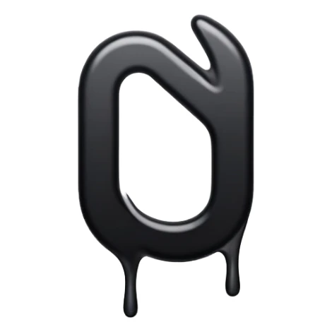 connected flowing BLK letters where all letters are joined together in one continuous design sticker