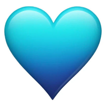 Ombré heart with a blue and turquoise color  sticker