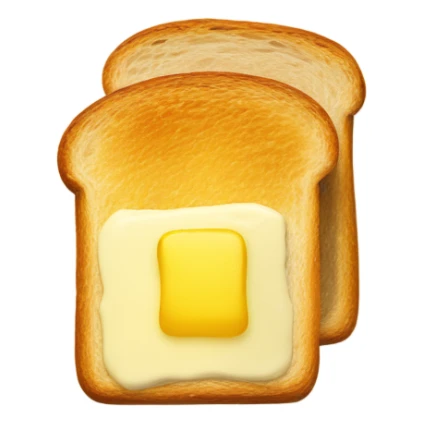 toast with butter and honey on  sticker