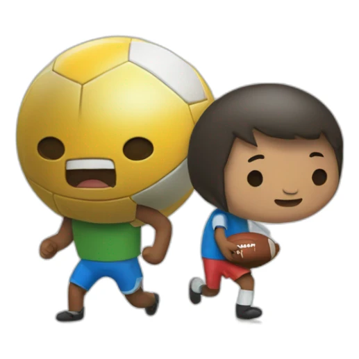 Jale and finn ftom adventure time playing football sticker